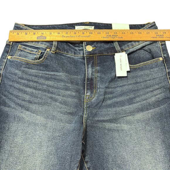 Lane Bryant Curvy Boot High Rise Women's 18 Short Blue Denim Jeans - Picture 3 of 15